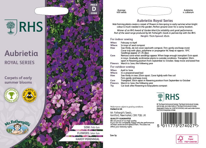 RHS Aubrieta Royal Series – Plantroops United Kingdom