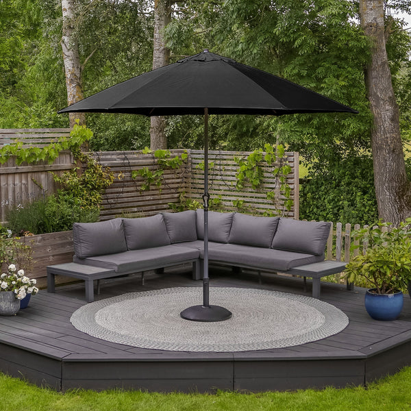 Triton 3m Round Aluminium Parasol in Black