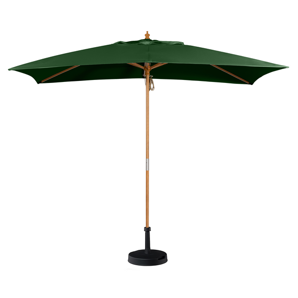 Kratos 3m x 2m Rectangular Wooden Parasol in Green