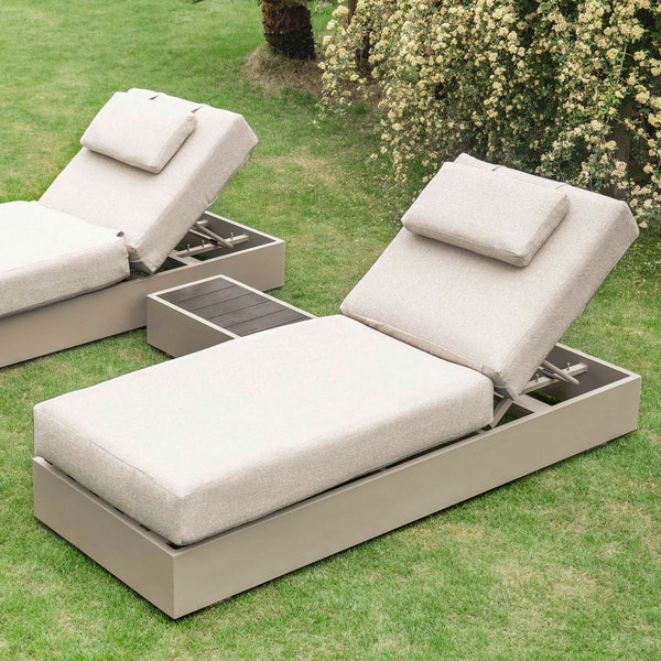 Jardin Aluminium Outdoor Sun Lounger, Pumice