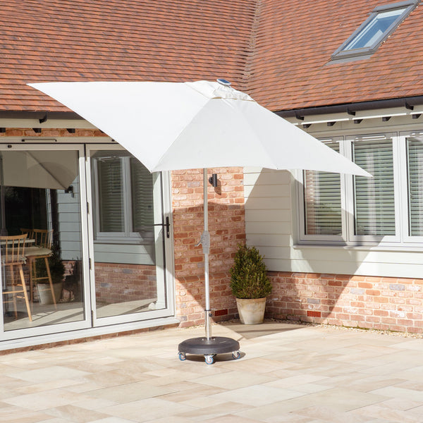 Zelos 3m x 2m Rectangular Parasol with LED Lighting in Cream