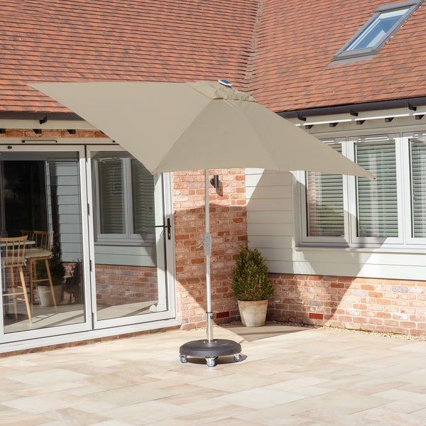 Zelos 3m x 2m Rectangular Parasol with LED Lighting in Taupe