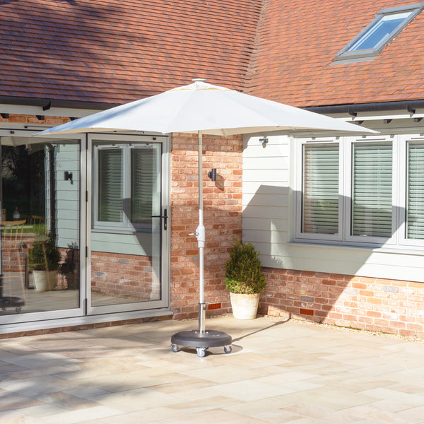 Zelos 2.5m Square Parasol with LED Lighting in Cream