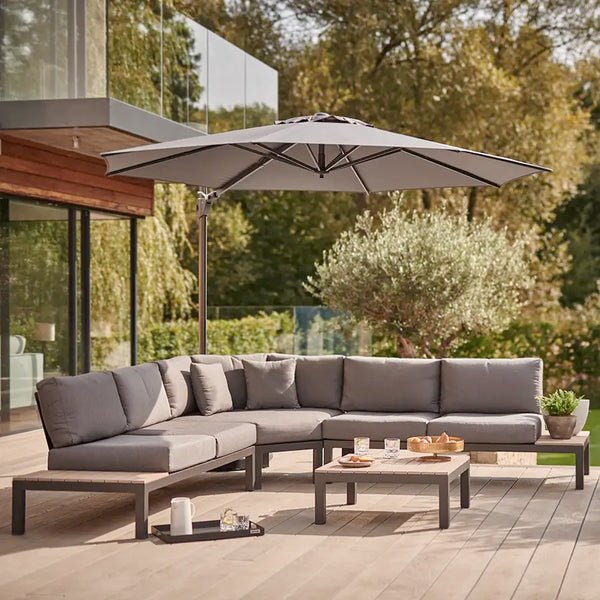 elba Signature Low Lounge Left and Right Sofa (with Side Tables)